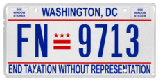 District of Columbia License Plate
