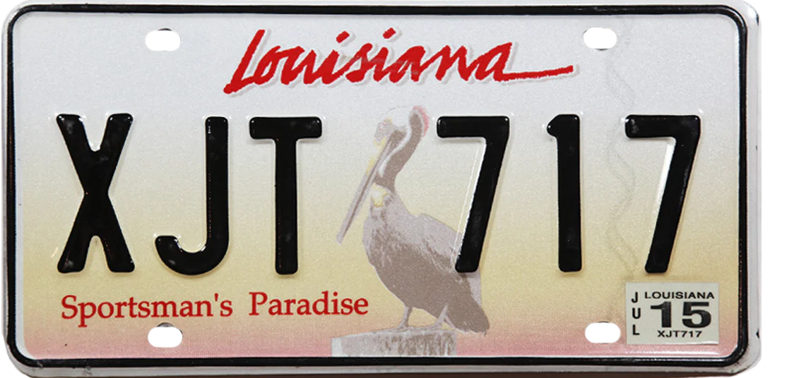 Louisiana License Plate