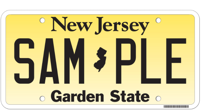 New Jersey License Plate