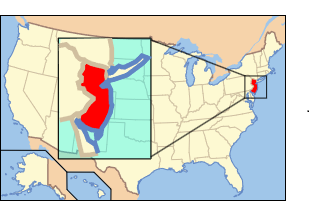 USA map highlighting New Jersey