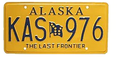 Alaska License Plate