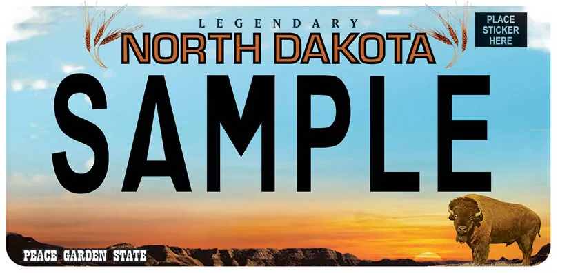 North Dakota License Plate