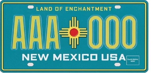 New Mexico License Plate