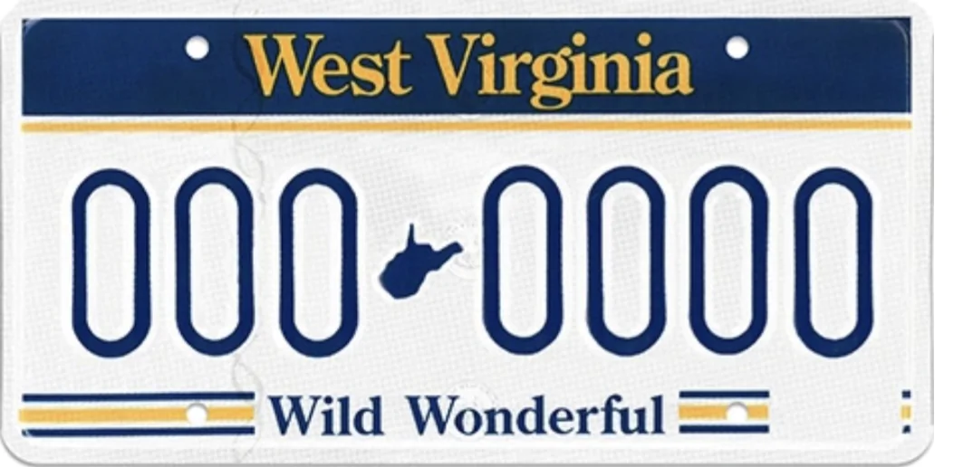 West Virginia License Plate