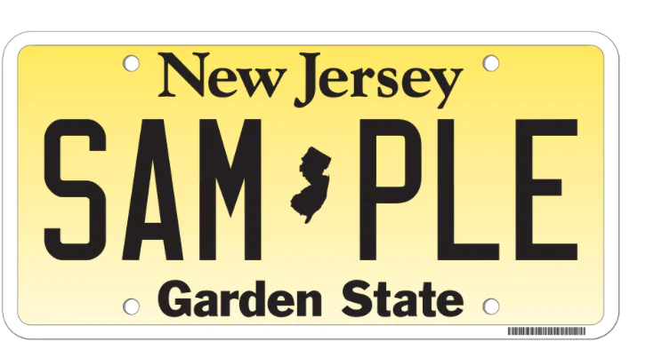 New Jersey License Plate