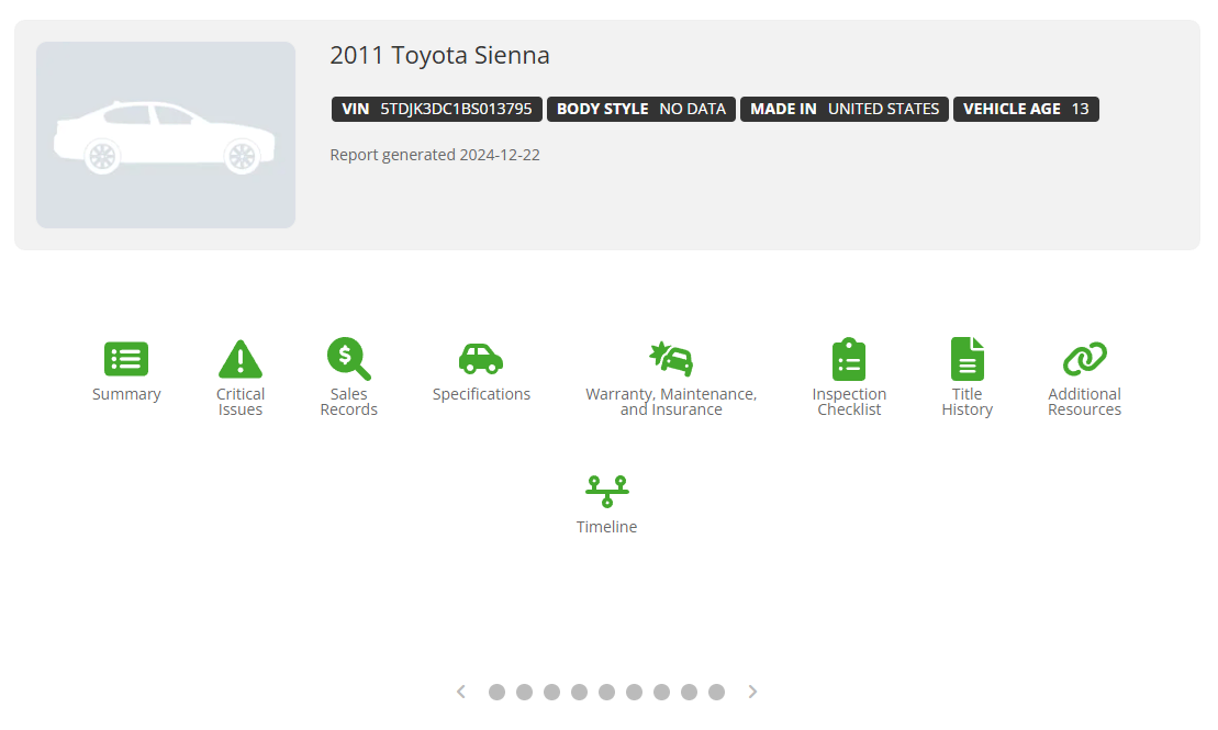 Build Sheet (vehicle identification details)